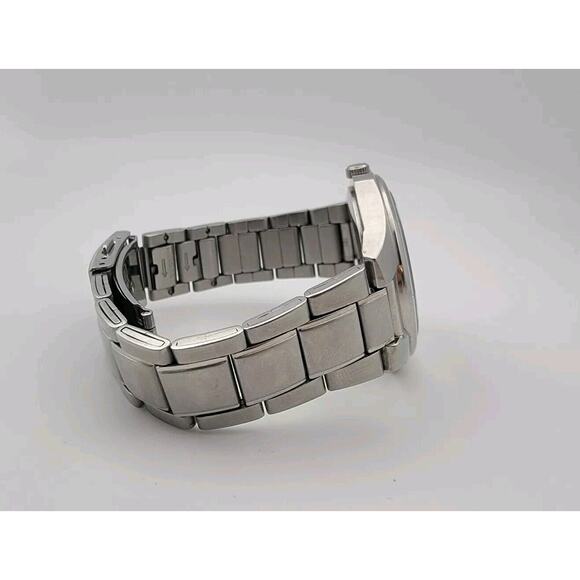 Men's Seiko 7N42-0FD0 Stainless Steel Calendar Vintage Quartz Watch 6.75" wrist- - Picture 9 of 10